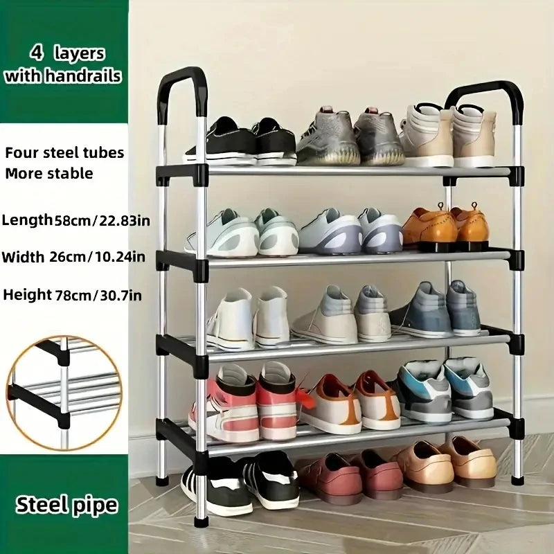 Schuhregal Mehrschichtig – Staubdichter Schuhschrank für Haustür, Schlafzimmer & Wohnheim, Doppelregale zur platzsparenden Aufbewahrung
