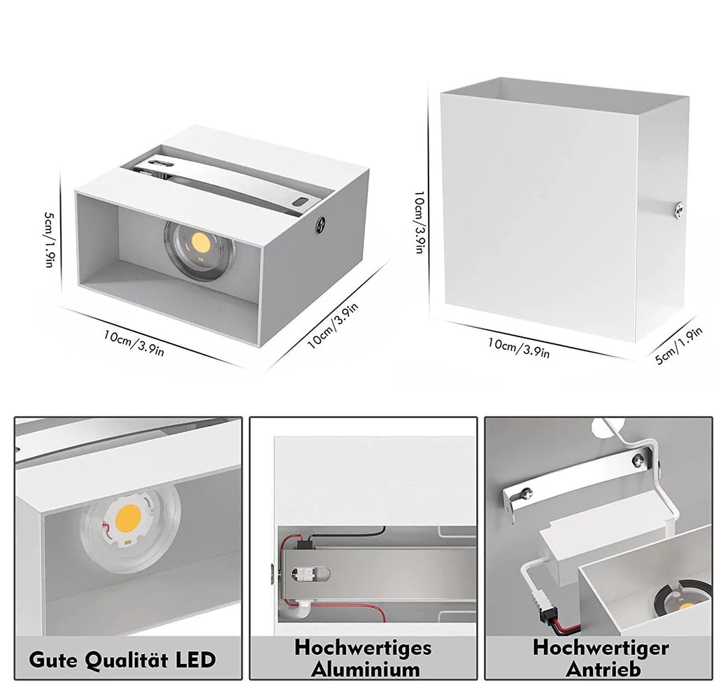 4er Set LED Wandleuchten – Moderne minimalistische Innenbeleuchtung für Schlafzimmer & Wohnzimmer