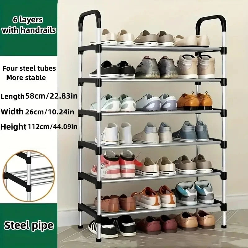 Schuhregal Mehrschichtig – Staubdichter Schuhschrank für Haustür, Schlafzimmer & Wohnheim, Doppelregale zur platzsparenden Aufbewahrung