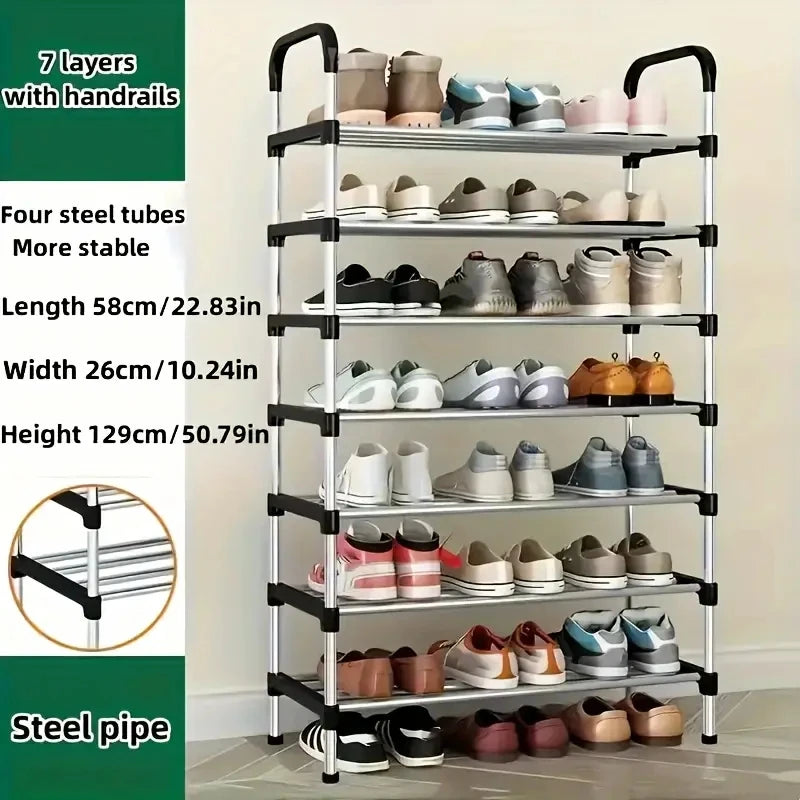 Schuhregal Mehrschichtig – Staubdichter Schuhschrank für Haustür, Schlafzimmer & Wohnheim, Doppelregale zur platzsparenden Aufbewahrung