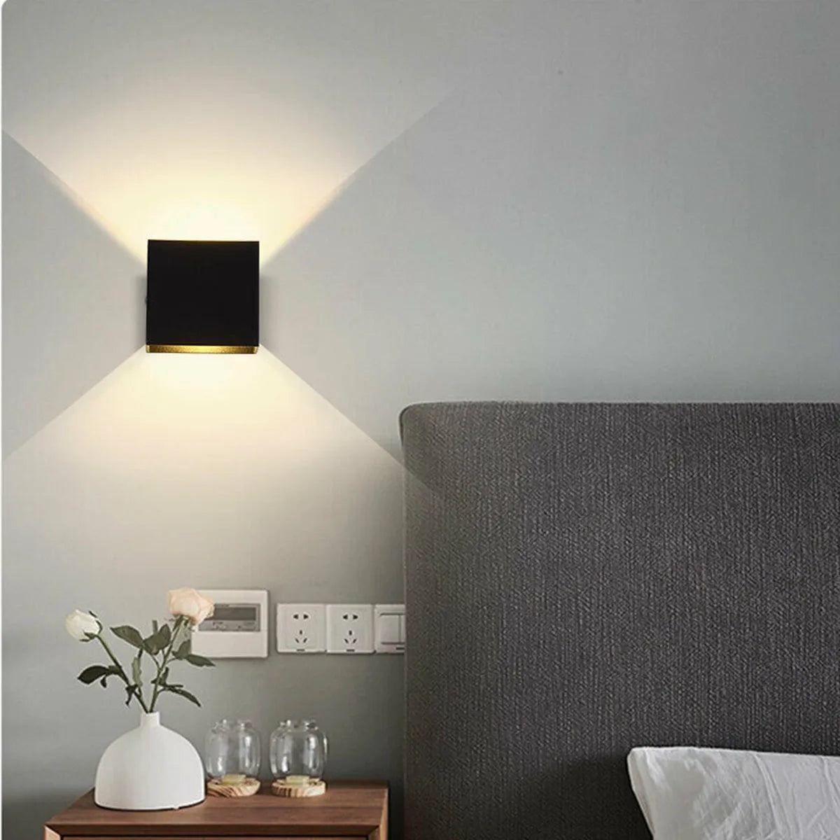4er Set LED Wandleuchten – Moderne minimalistische Innenbeleuchtung für Schlafzimmer & Wohnzimmer