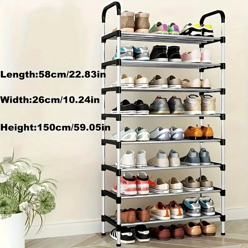 Schuhregal Mehrschichtig – Staubdichter Schuhschrank für Haustür, Schlafzimmer & Wohnheim, Doppelregale zur platzsparenden Aufbewahrung