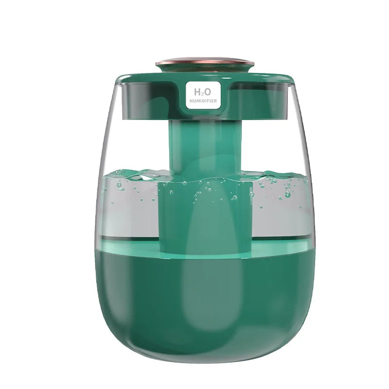 Aroma Luftbefeuchter 1300ml – Doppel-Sprühanschluss USB Diffusor mit Nachtlicht | Ultraschall Luftbefeuchter fürs Schlafzimmer, Kinderzimmer & Büro