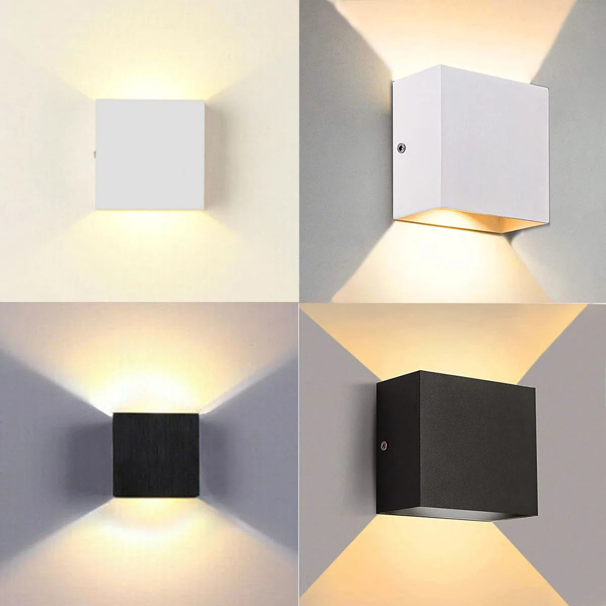 4er Set LED Wandleuchten – Moderne minimalistische Innenbeleuchtung für Schlafzimmer & Wohnzimmer