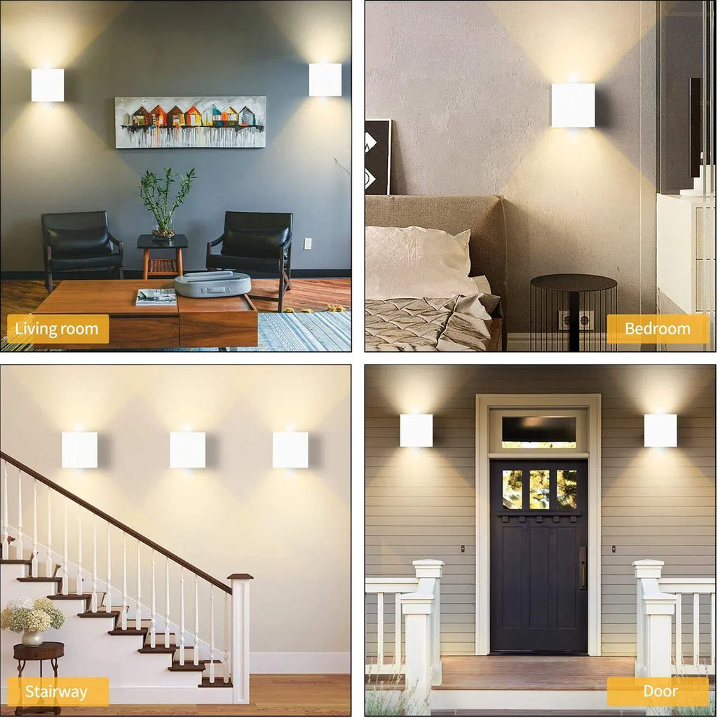 4er Set LED Wandleuchten – Moderne minimalistische Innenbeleuchtung für Schlafzimmer & Wohnzimmer